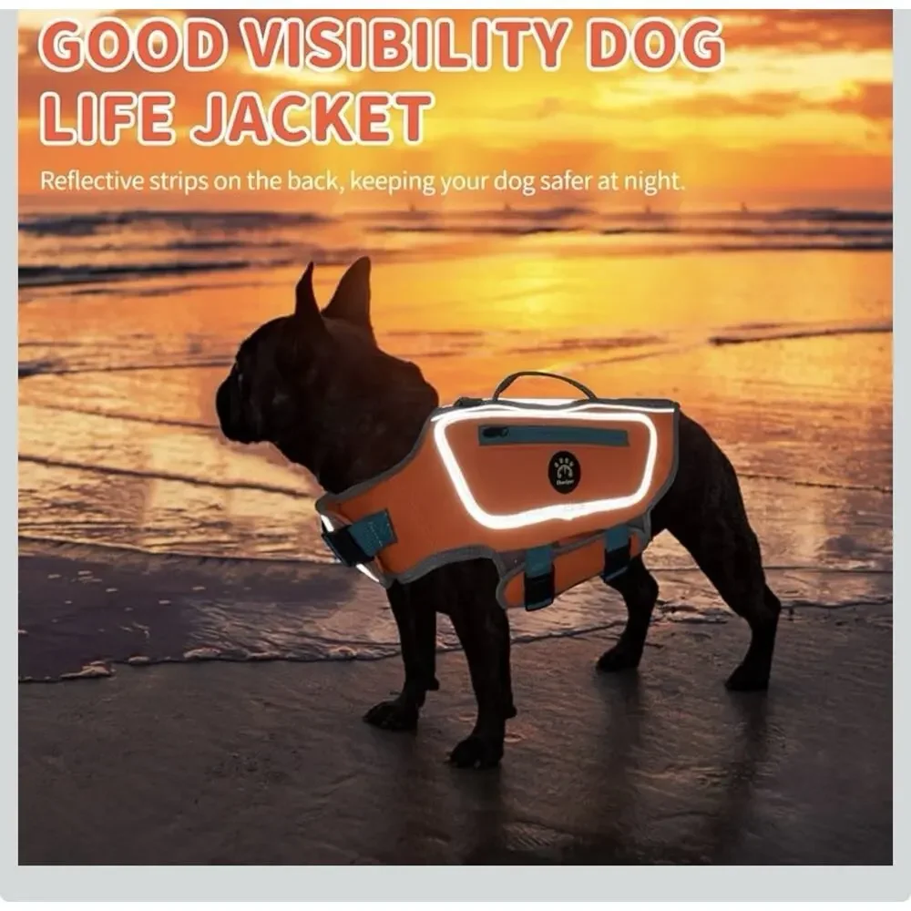 Size M - Sheripet Life Jacket For Dogs - Orange Medium